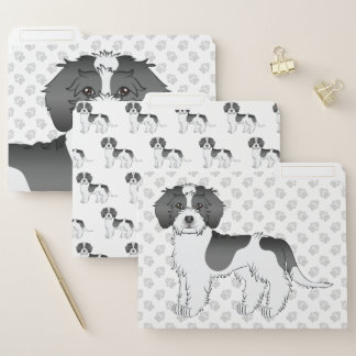 Black Parti-color Mini Goldendoodle Cute Dog File Folder