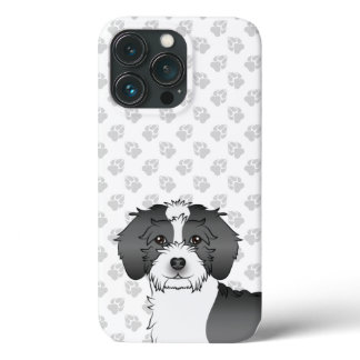 Black Parti-color Mini Goldendoodle Cute Dog Head iPhone 13 Pro Case