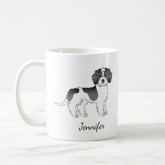 Black Parti-color Mini Goldendoodle Dog &amp; Name Coffee Mug