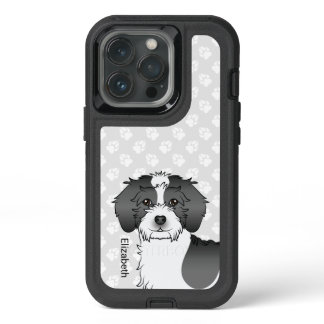 Black Parti-color Mini Goldendoodle Dog &amp; Name iPhone 13 Pro Case