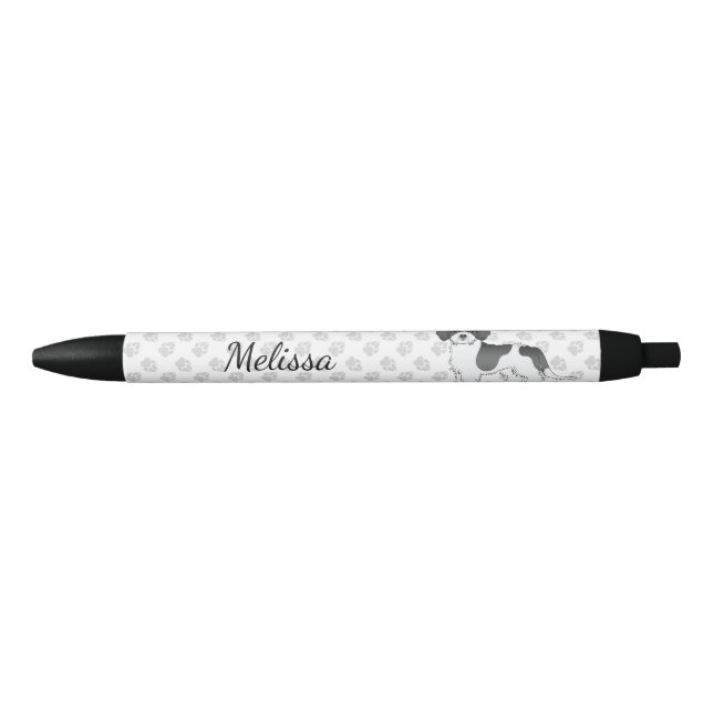 Black Parti-color Mini Goldendoodle Dog & Name Pen (Front)