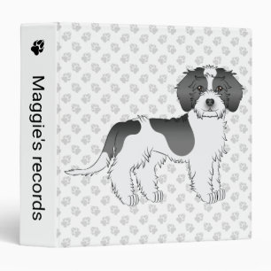 Black Parti-color Mini Goldendoodle Dog & Text 3 Ring Binder