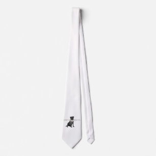 Black Party Animal Labrador Retriever Neck Tie
