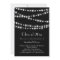 Black Party Lights Graduation Invitation