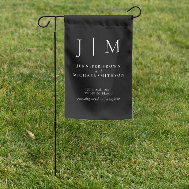 Black Party Trend Modern Classic Simple Wedding Garden Flag