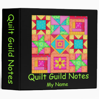 Black Patchwork Quilt Binder or Album