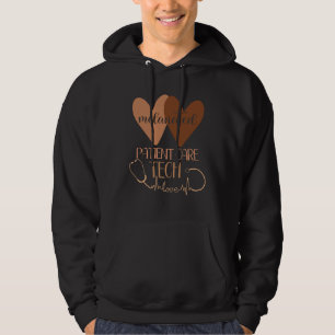 Black Patient Care Tech Melanated Patient Care Tec Hoodie