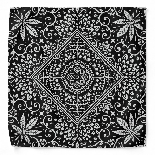 Black Pattern Bandana (Front)