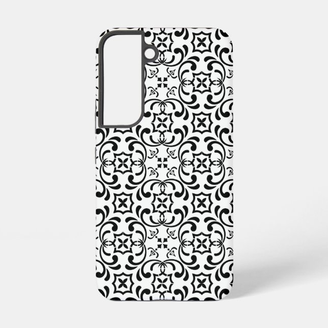 Black pattern samsung galaxy case (Back)