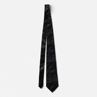 Black Patterned Necktie, Modern Textured Men’s Sui Neck Tie