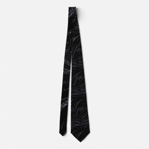 Black Patterned Necktie, Modern Textured Men’s Sui Neck Tie