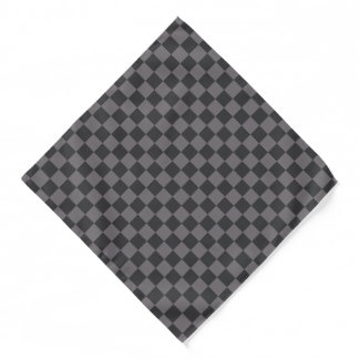 Black Patterns Checkerboard Check Checkered Bandana