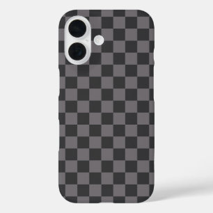 Black Patterns Checkerboard Check Checkered iPhone 16 Case