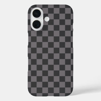 Black Patterns Checkerboard Check Checkered iPhone 16 Case