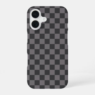 Black Patterns Checkerboard Check Checkered iPhone 16 Case
