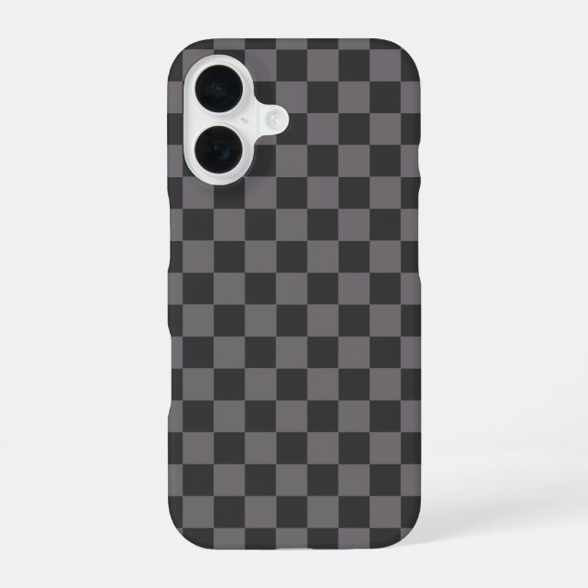 Black Patterns Checkerboard Check Checkered Iphone Case (Back)