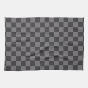 Black Patterns Checkerboard Check Checkered Kitchen Towel
