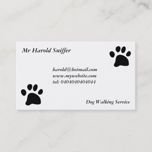 Black Paw Business Card