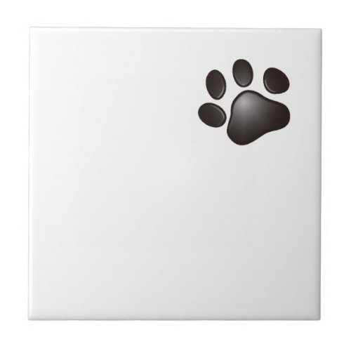 Black Paw Ceramic Tile