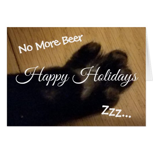 Black Paw Holiday Greetings Cards (Front Horizontal)