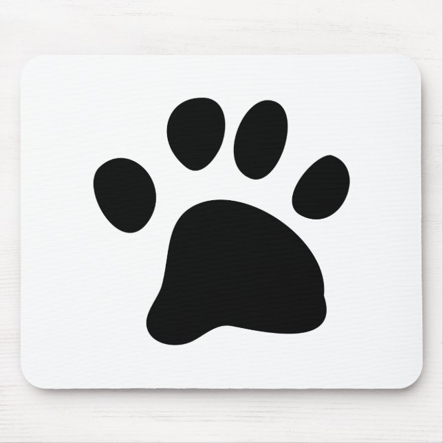 Black Paw Mouse Pad (Front)