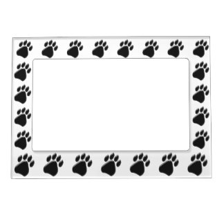 Black Paw Print Magnetic Photo Frame