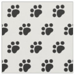 Black Paw Print Pattern Fabric