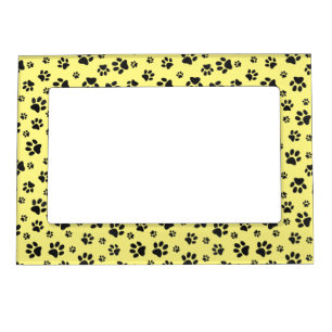 Black Paw Prints Design Magnetic Frame