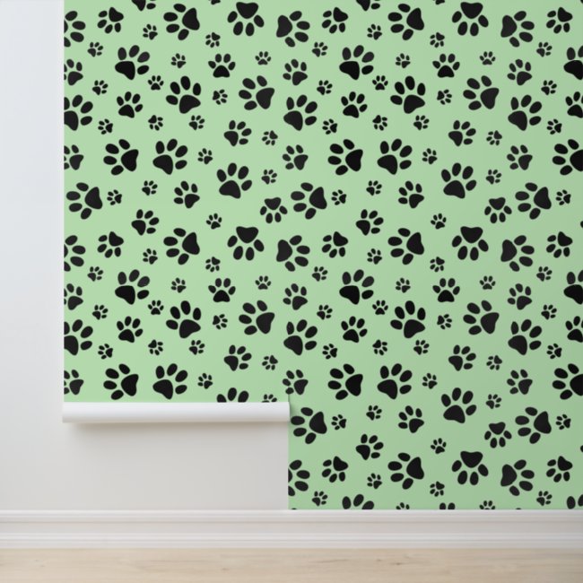 Black Paw Prints Design