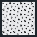 Black Paw Prints Pattern Bandana<br><div class="desc">Show how much you love animals with this cute black paw print patterned bandana. Also looks awesome with other lighter backgrounds. Bet your pet will look adorable wearing it!</div>