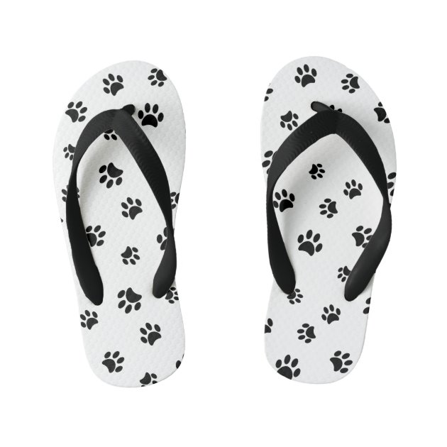 paw print flip flops