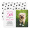 Black Paw Prints Pet Birthday Photo Invitation