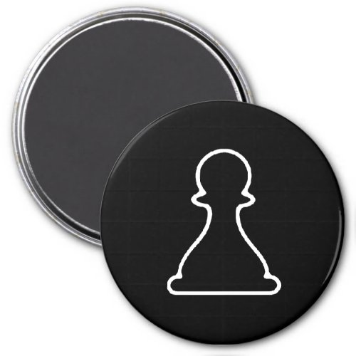 Black Pawn _ Zero Gravity Chess Black Bg Magnet