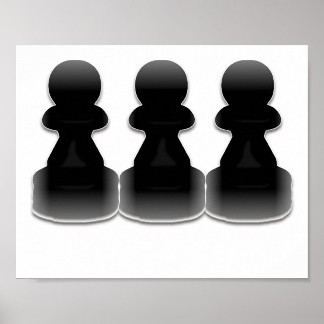Black pawns - print (Front)