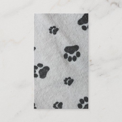 Customizable Black Paws Business Cards