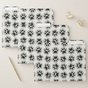 Black Paws, Dog Paws, Cat Paws, Outline File Folder