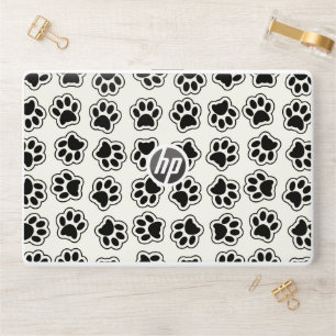 Black Paws, Dog Paws, Cat Paws, Outline HP Laptop Skin
