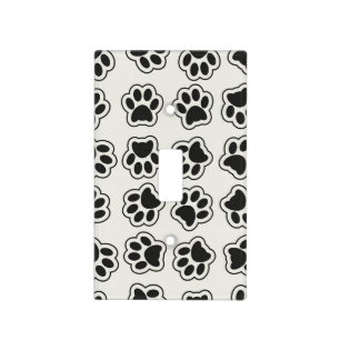 Black Paws, Dog Paws, Cat Paws, Outline Light Switch Cover