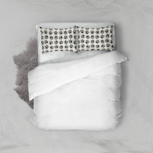 Black Paws, Dog Paws, Cat Paws, Outline Pillow Case