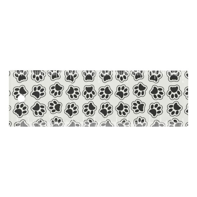 Black Paws, Dog Paws, Cat Paws, Outline Ruler (Front)