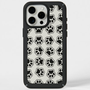 Black Paws, Dog Paws, Cat Paws, Outline iPhone 15 Pro Max Case