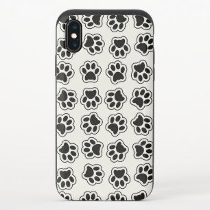 Black Paws, Dog Paws, Cat Paws, Outline iPhone XS Slider Case