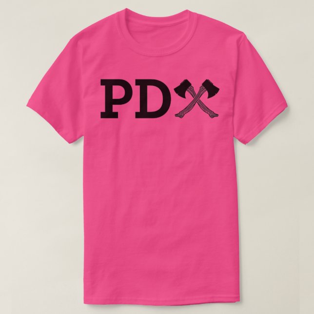 Black PDAxe Logo T-Shirt (Design Front)