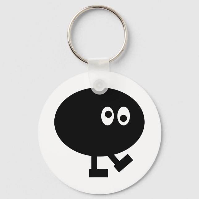 Black Pea Man Keychain (Front)