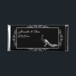 Black Peacock Flourish Wedding Hershey Bar Favors<br><div class="desc">Pass out wedding favors for your guests with Black Peacock Flourish Wedding Hershey Bar Favors.  Wrapper design features an elegant peacock adorned with flourishes.  Personalize with the groom and bride's names along with the wedding date. Additional wedding stationery available with this design as well.</div>