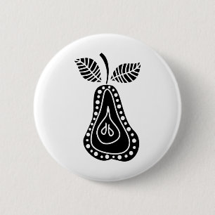 Black Pear Button