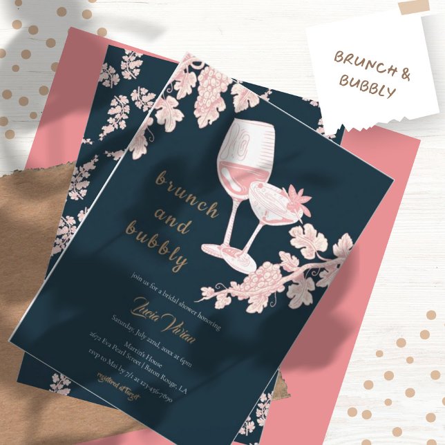 Black Pearl Color Champagne Bridal Shower Invitation (Creator Uploaded)