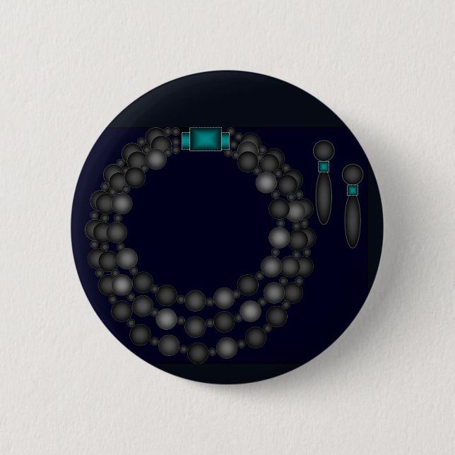 Black Pearl Design Button (Front)