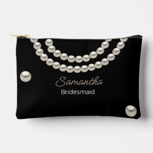 Black Pearl Necklace  Accessory Pouch