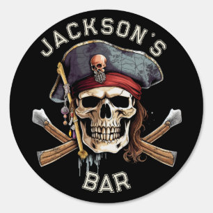 Black Pearl Pirate Skull Personalized  Sign